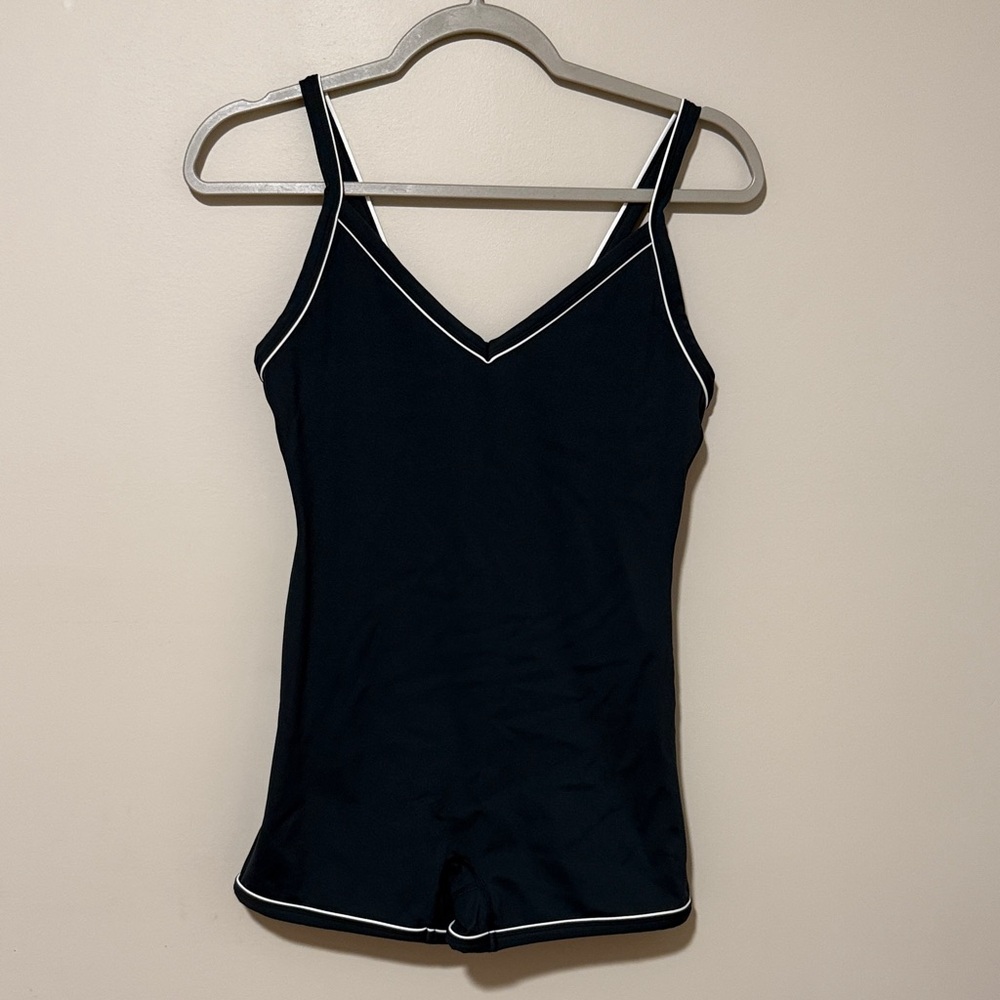 SET Active Black Jumpsuit with White Trim